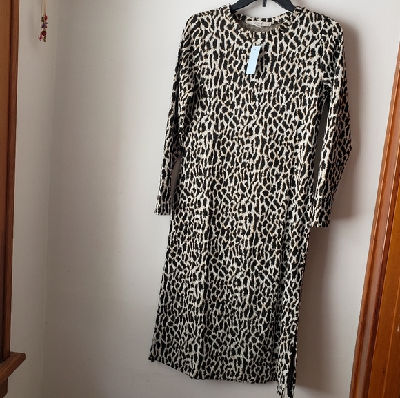 NWT Loft Leopard Print Dress - Picture 2 of 6